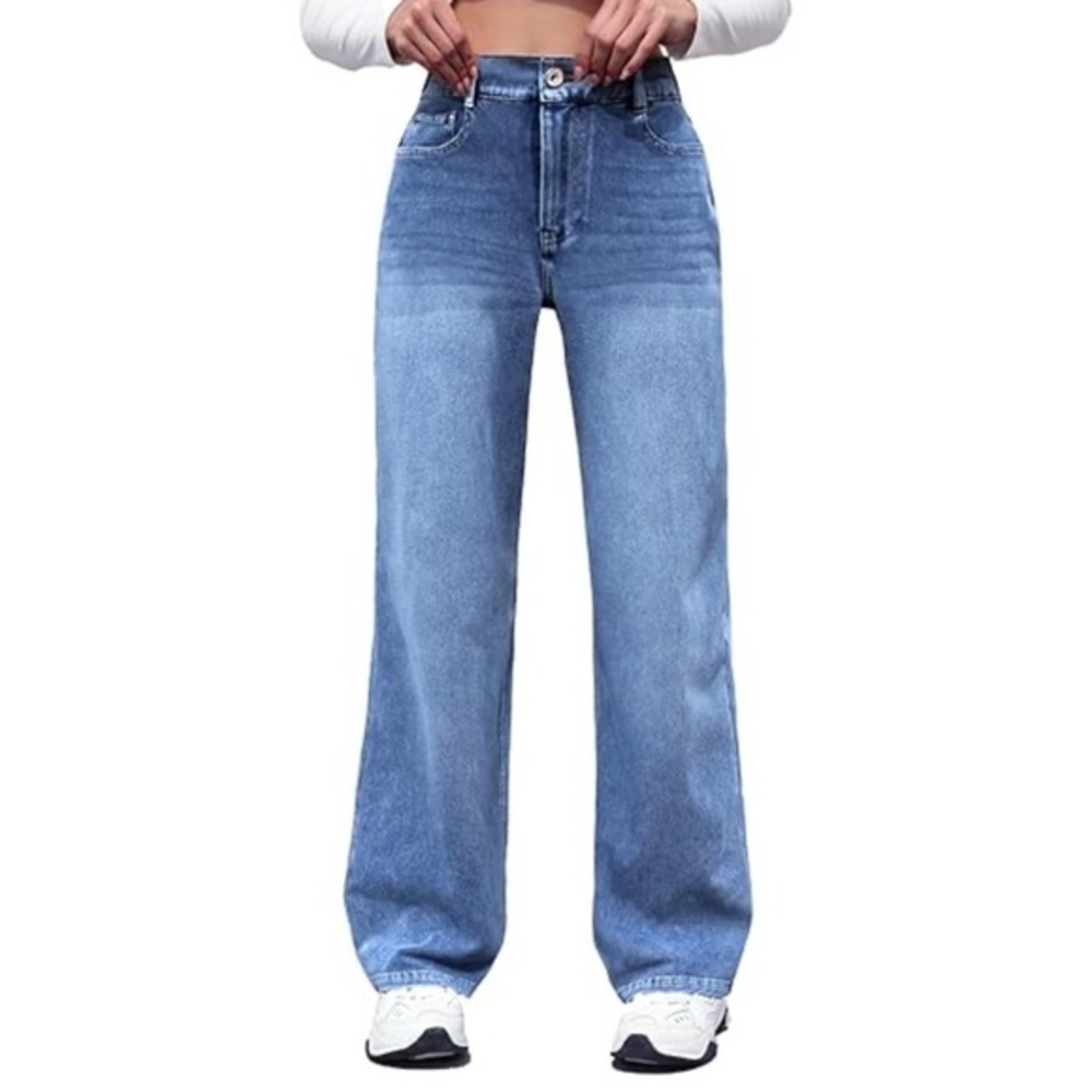 Flamingals wide leg stretchy jeans for women size S FL3 25